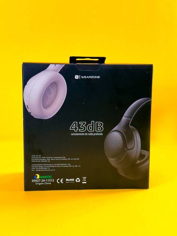 HEADSET WZ08 Cancelamento De Ruído Profundo Até 60 Horas De Bateria